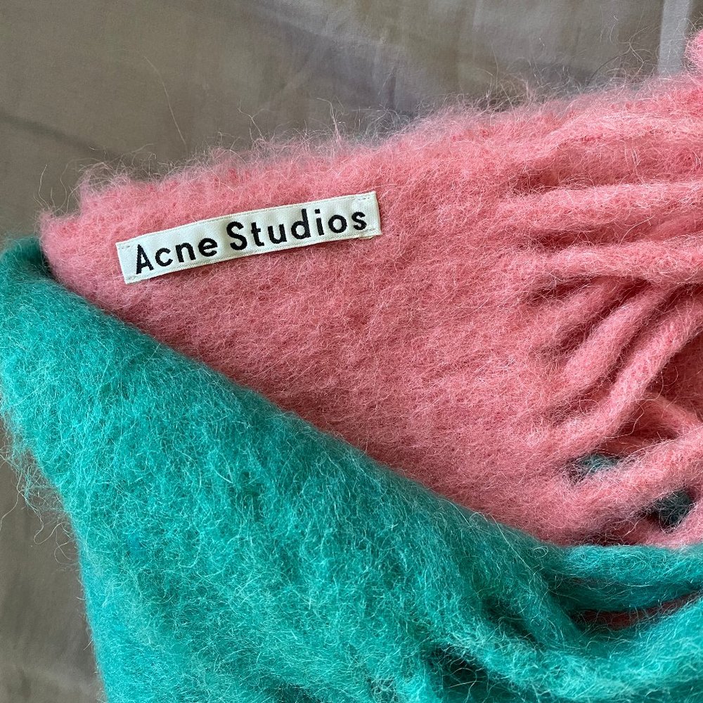 Acne Studios Kelow Mohair Ombre Scarf Dip Dye - Picture 5 of 8